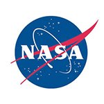 red, blue and white NASA logo